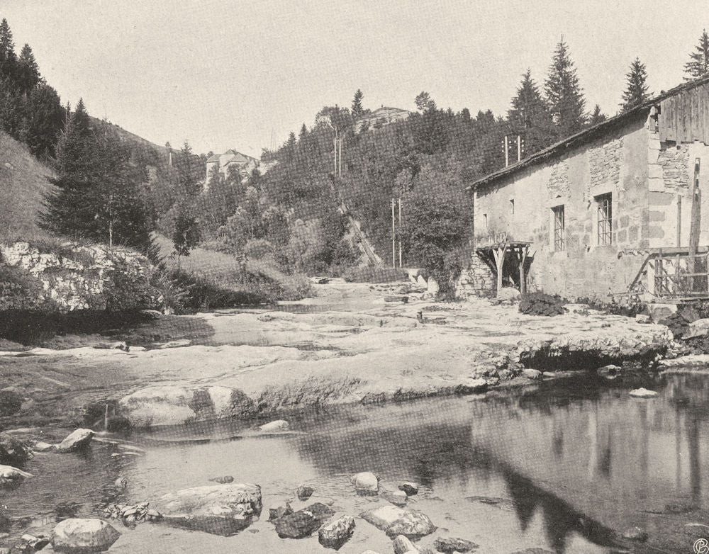 JURA. Nozeroy- Moulin du Saut 1905 old antique vintage print picture